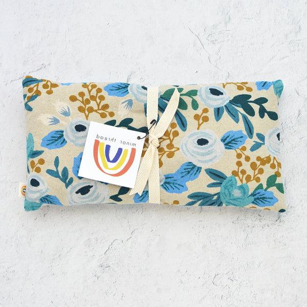Eye Pillow in Rosa Blue Floral Canvas