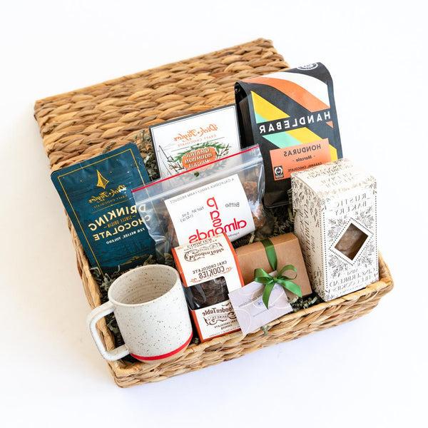 Merry Holiday Treats with Handmade Mug Gift Basket
