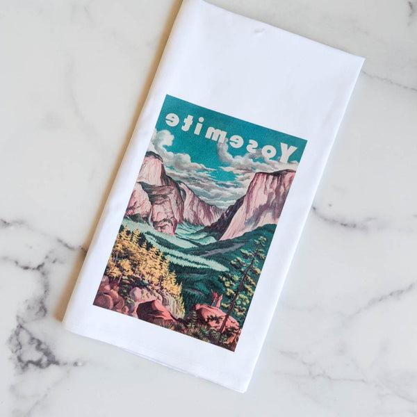 Yosemite Vintage Poster Kitchen Towel