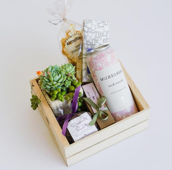 Riviera Rosé & Succulent Gift Box